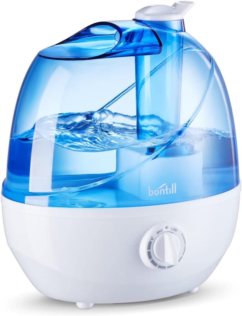 bontill Cool Mist Humidifiers for Bedroom & Large Room (2.5L Water Tank) Quiet Ultrasonic Air Humidifier For Babies Nursery, Office, Indoor Plants & Whole House -Adjustable 360 Rotation Nozzle, Auto-Shut Off - Image 2